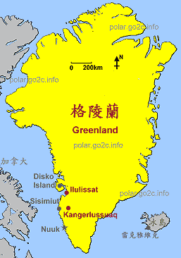格陵兰面积约 216 万平方公里,全境大部分处在北极圈内,是丹麦王国的图片